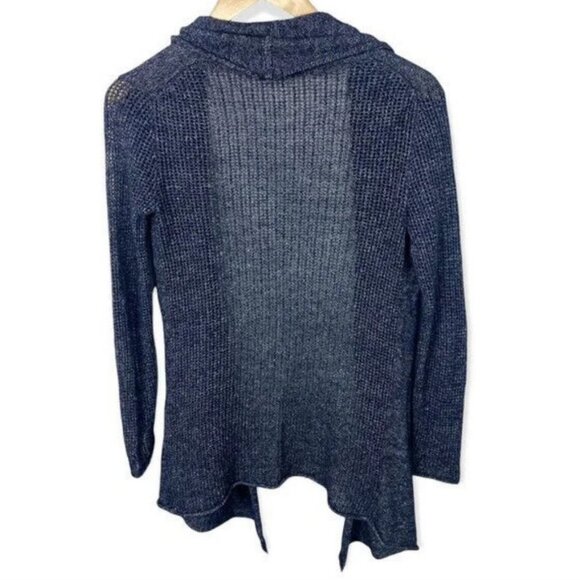 Athleta Cashmere Linen Cabrillo Cardigan Blue Size XXS‎ Open Front Knit Pockets - Picture 4 of 10